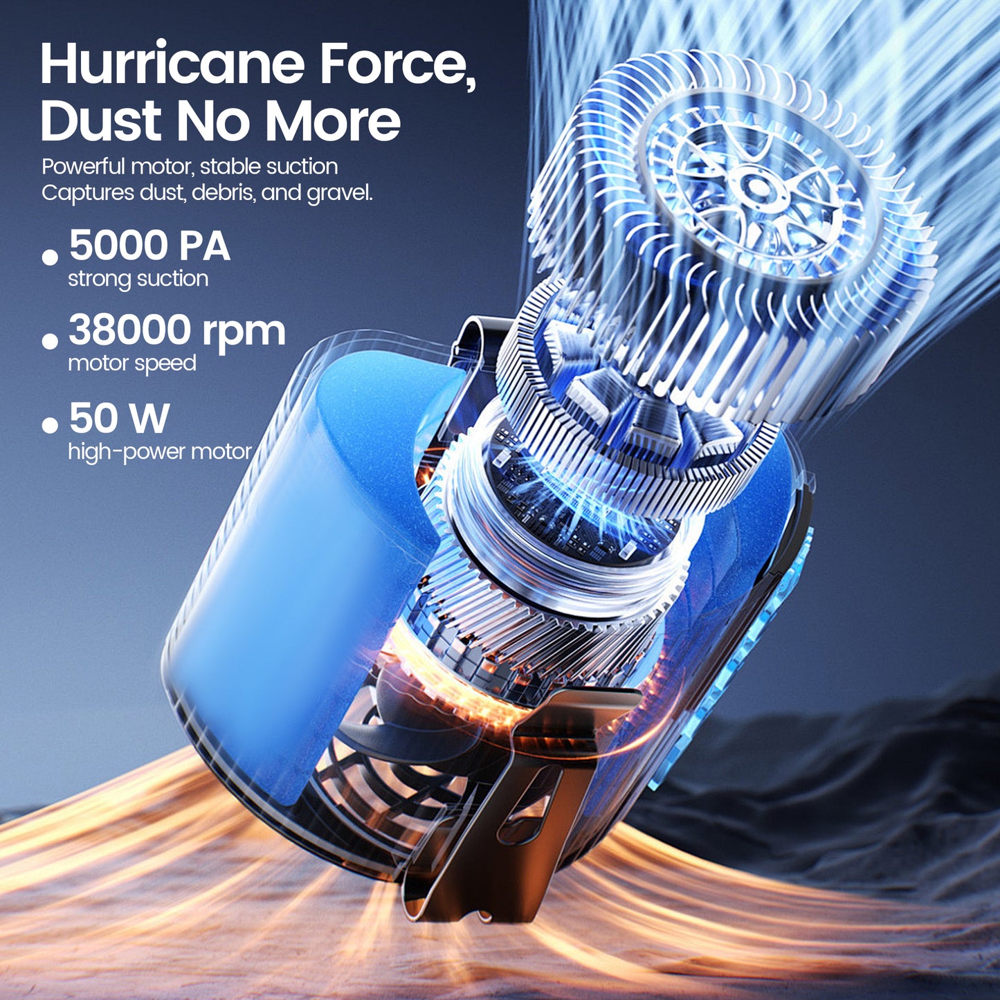 INVOTEK Handheld Vacuum Cordless, 5000PA Car Vacuum Cleaner, 2000mAh Air Duster Lightweight & Portable Mini Vacuum Han