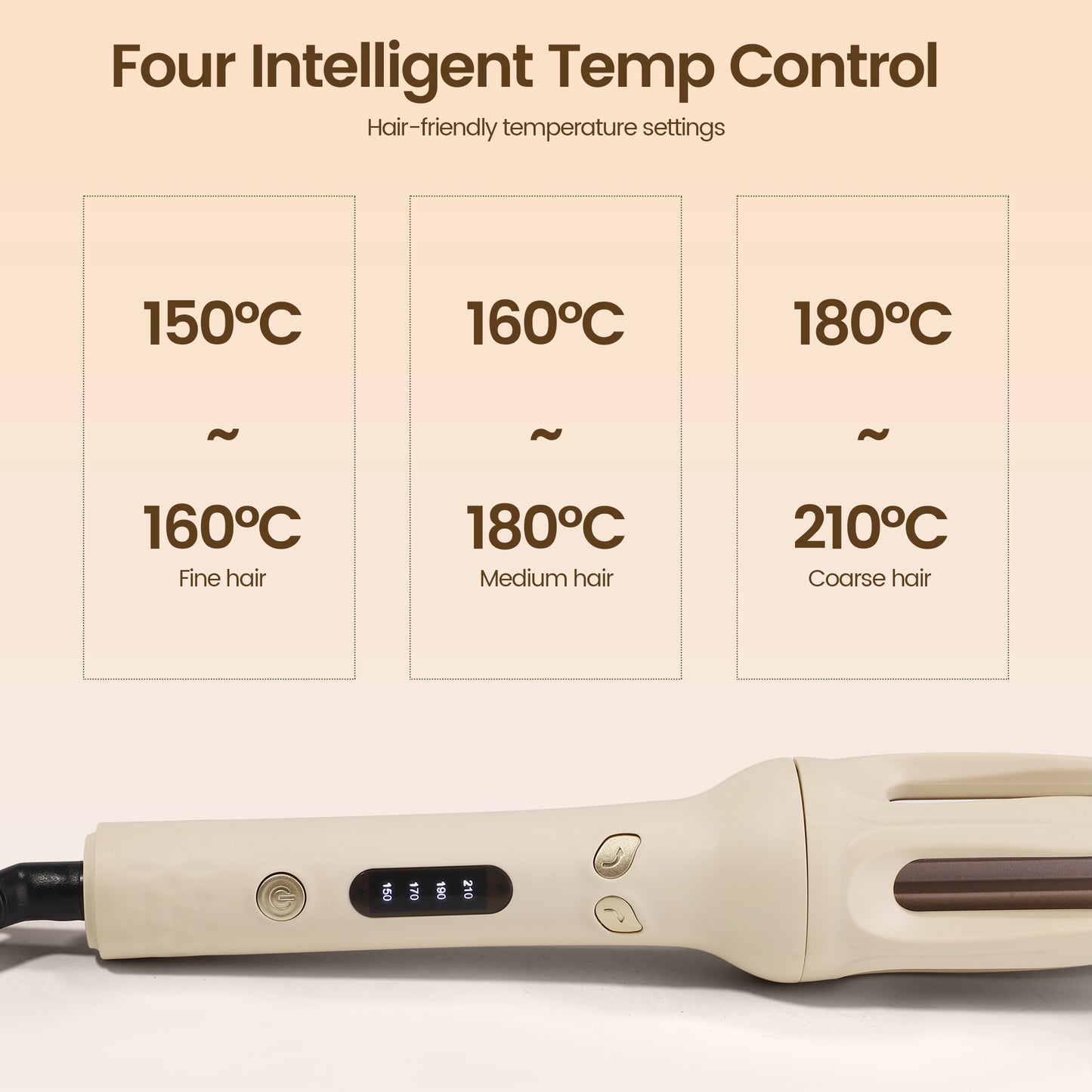 INVOTEK Automatic Hair Curler, Curling Iron with 4 Temperature, Automatic Shut-Off, Anti-Scald, Anti-Tangle Rotating Curling Wand Fast Heating for Hair Styling